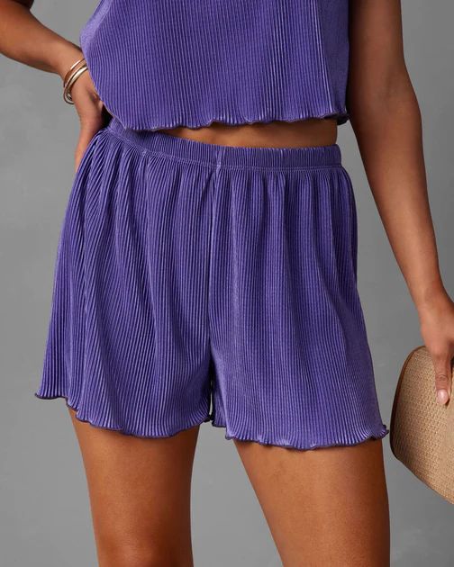 Swift Plisse Shorts - Purple | VICI Collection