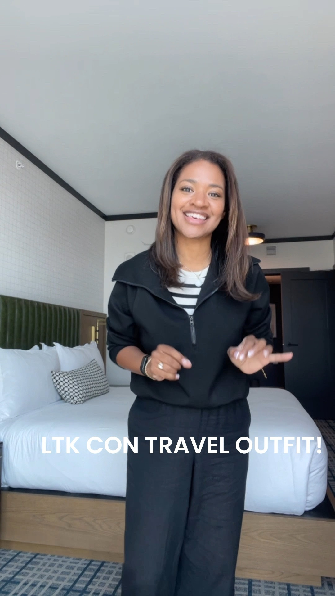 travel day fit! Wearing a small in everything and size 4 in linen pants 

#ltkcon #ltkcon #ltkfindsunder100 #ltkfindsunder50