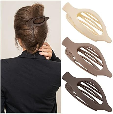 Flat Hair Clips for Thick and Thin Hair - Matte Large Alligator Clips, Duck Billed Barrettes, Neu... | Amazon (US)