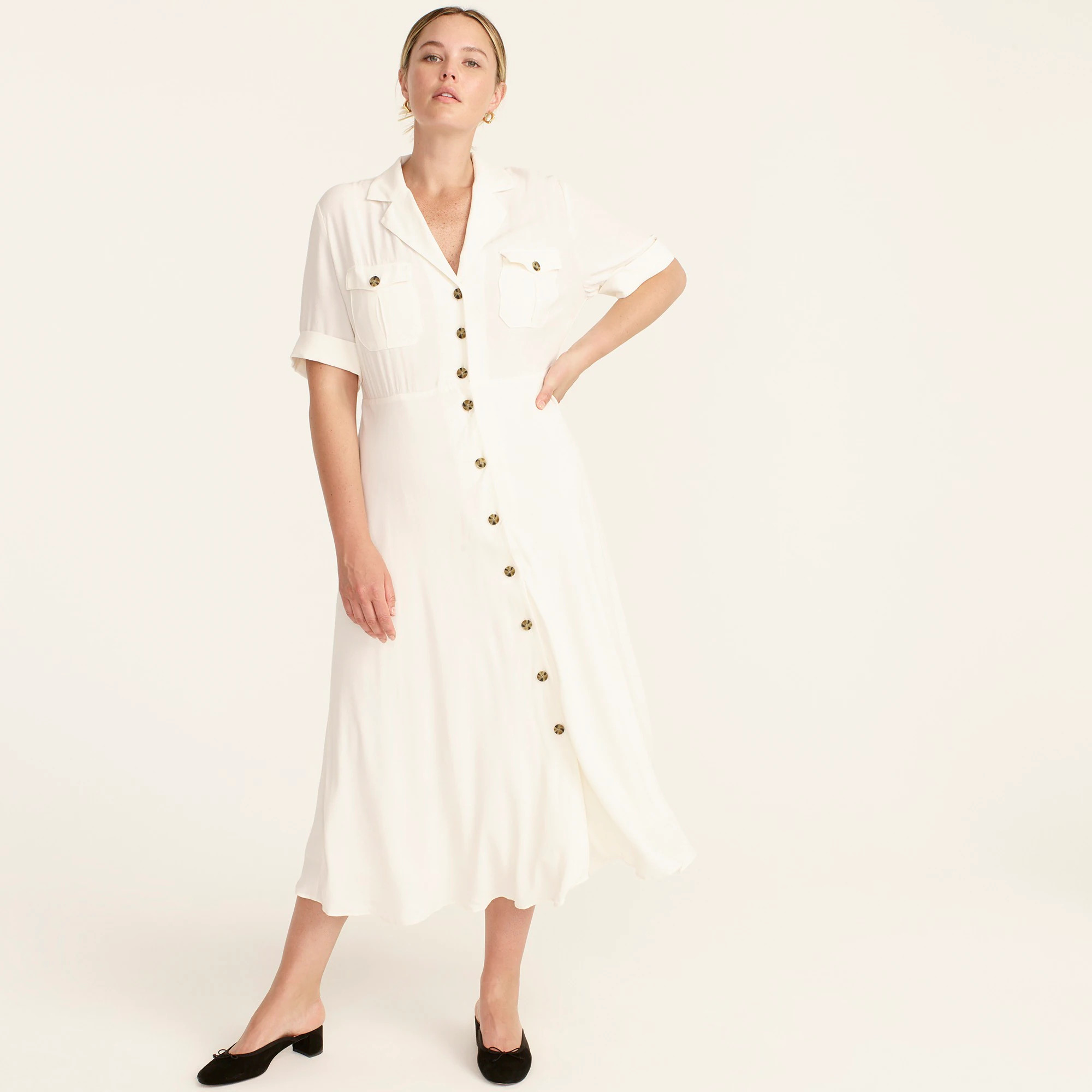 Collared camp-pocket shirtdress | J. Crew US