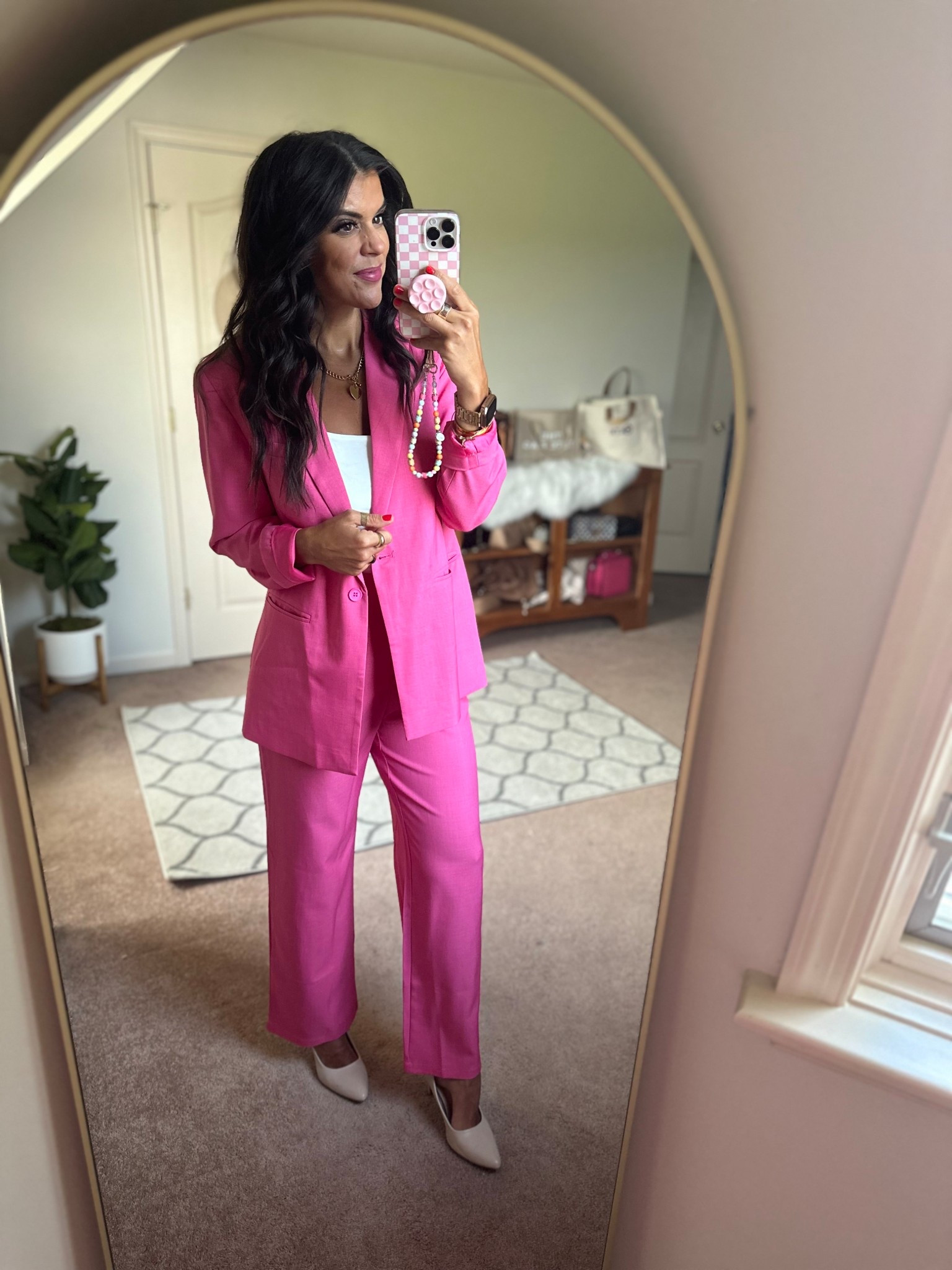 Size small in blazer set heels tts

#LTKSeasonal