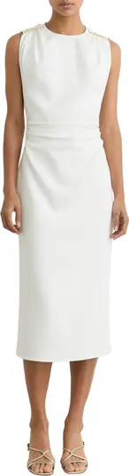 Reiss Bronte Ruched Sleeveless Midi Dress | Nordstrom | Nordstrom