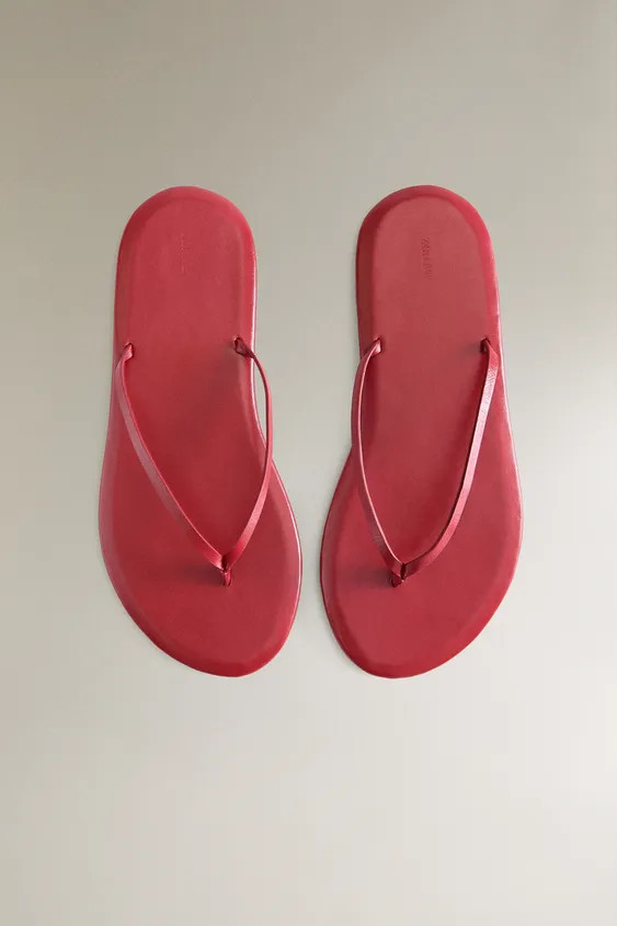 MINIMALIST LEATHER SANDALS | Zara UK
