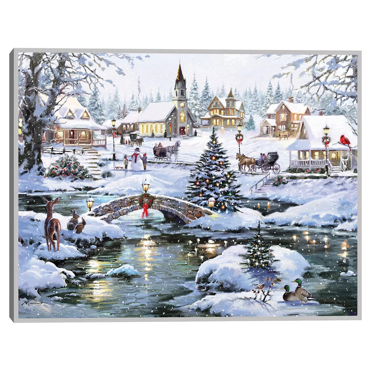 Master Piece Icy Lights Framed Canvas Wall Art | Kohl's