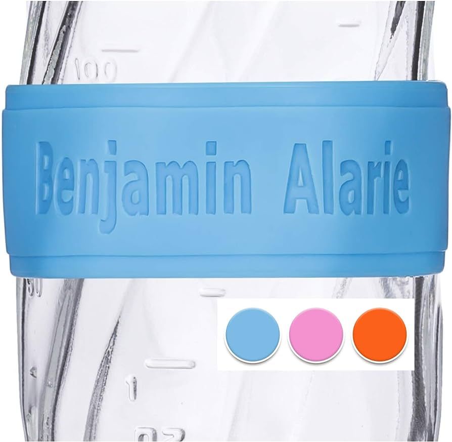 Custom Baby Bottle Labels for Daycare Blue Pink or Orange 4 Pack Sippy Cup Labels Personalized Ba... | Amazon (US)