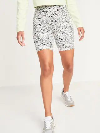 High-Waisted Powersoft Side-Pocket Biker Shorts for Women -- 8-inch inseam | Old Navy (US)