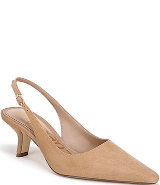 Sam Edelman Bianka Suede Pointed Toe Slingback Pumps | Dillard's | Dillard's