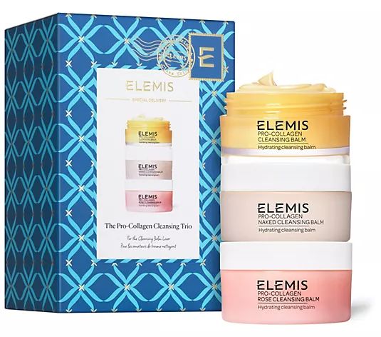 ELEMIS Pro-Collagen Cleansing Balm Gift Trio - QVC.com | QVC