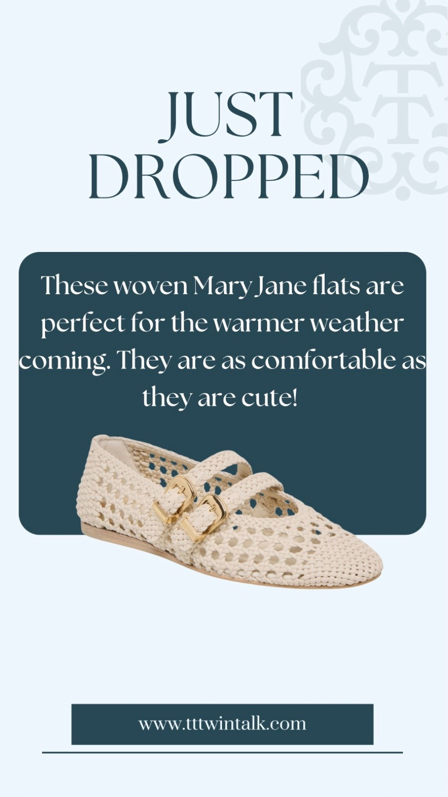 These wove Mary Jane ballet flats are just darling. Easily paired with a floral dress, under a pair of pants or even your jeans. They offer a delicate detail to any outfit and are comfortable to wear all day long. s

#LTKSeasonal #LTKOver40 #LTKootd