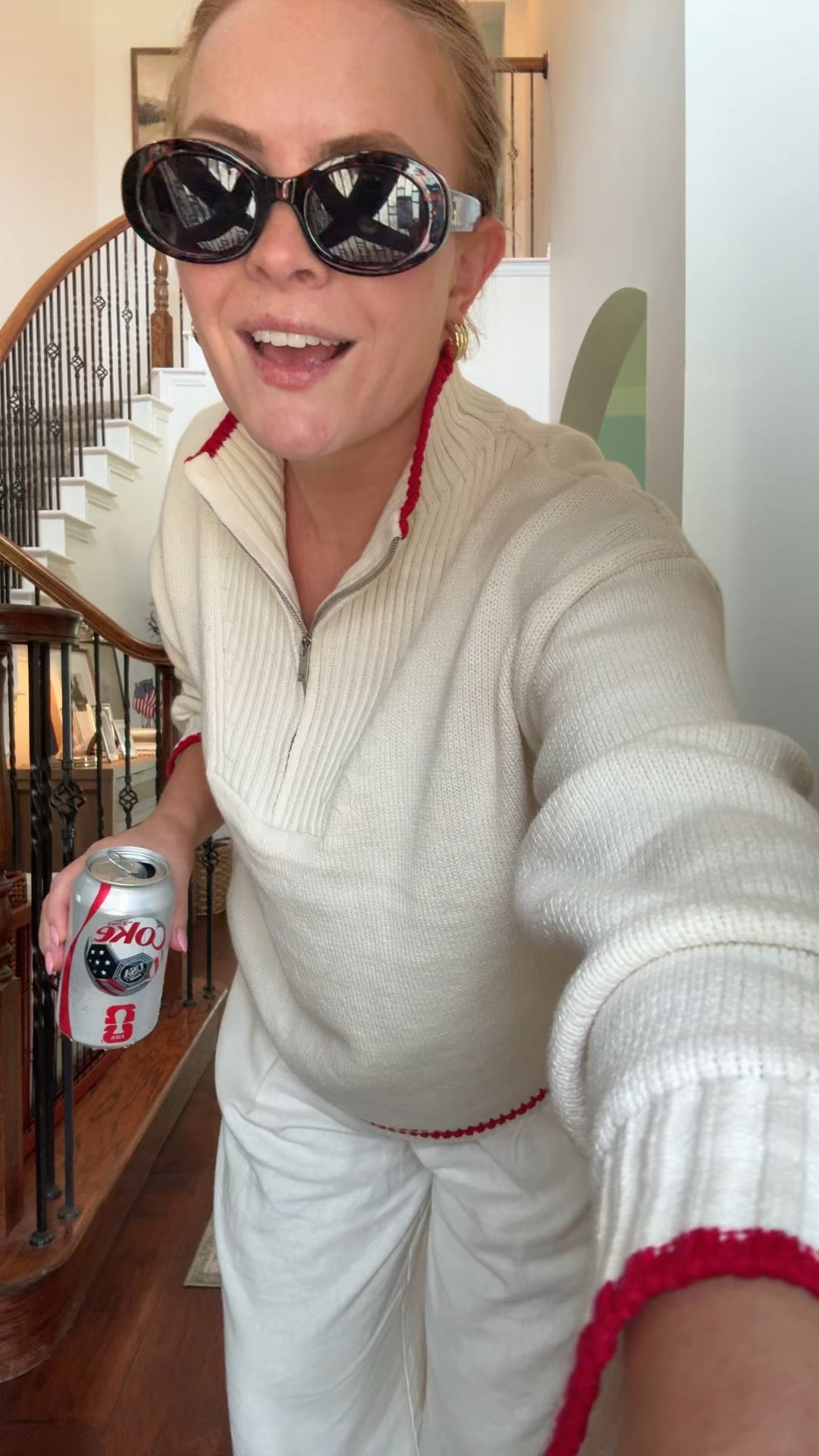 Target flag sweater is so cute for the Fourth of July!! I got an XL in it so it was big because it runs more fitted. The pants I got a small!

#LTKmomlife #LTKootd #LTKKids