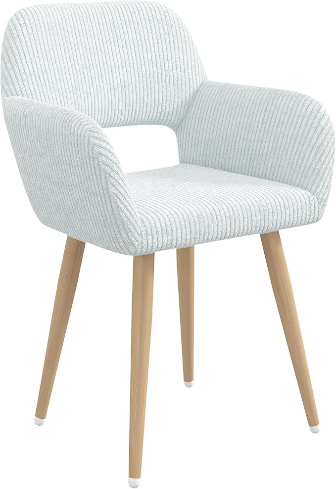 Home Office Desk Chair, Corduroy Vanity Chair 1PC for Teen Girls, Blue | Amazon (US)