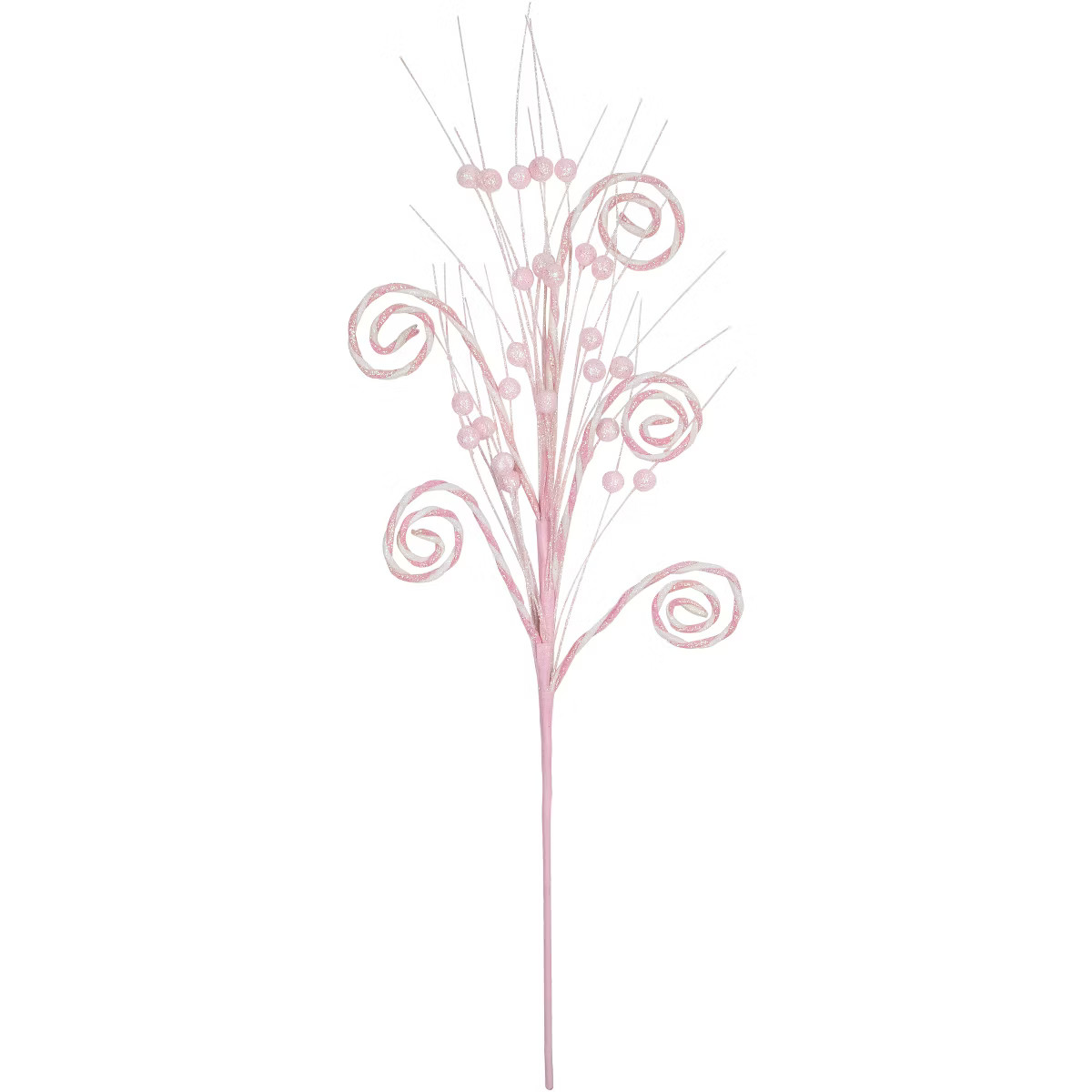 Northlight 29" Pink and White Candy Cane Swirls Christmas Spray | Target