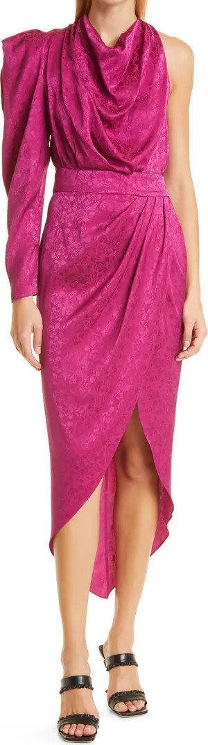 Ronny Kobo Lily One Sleeve Floral Jacquard Gown | Nordstrom | Nordstrom