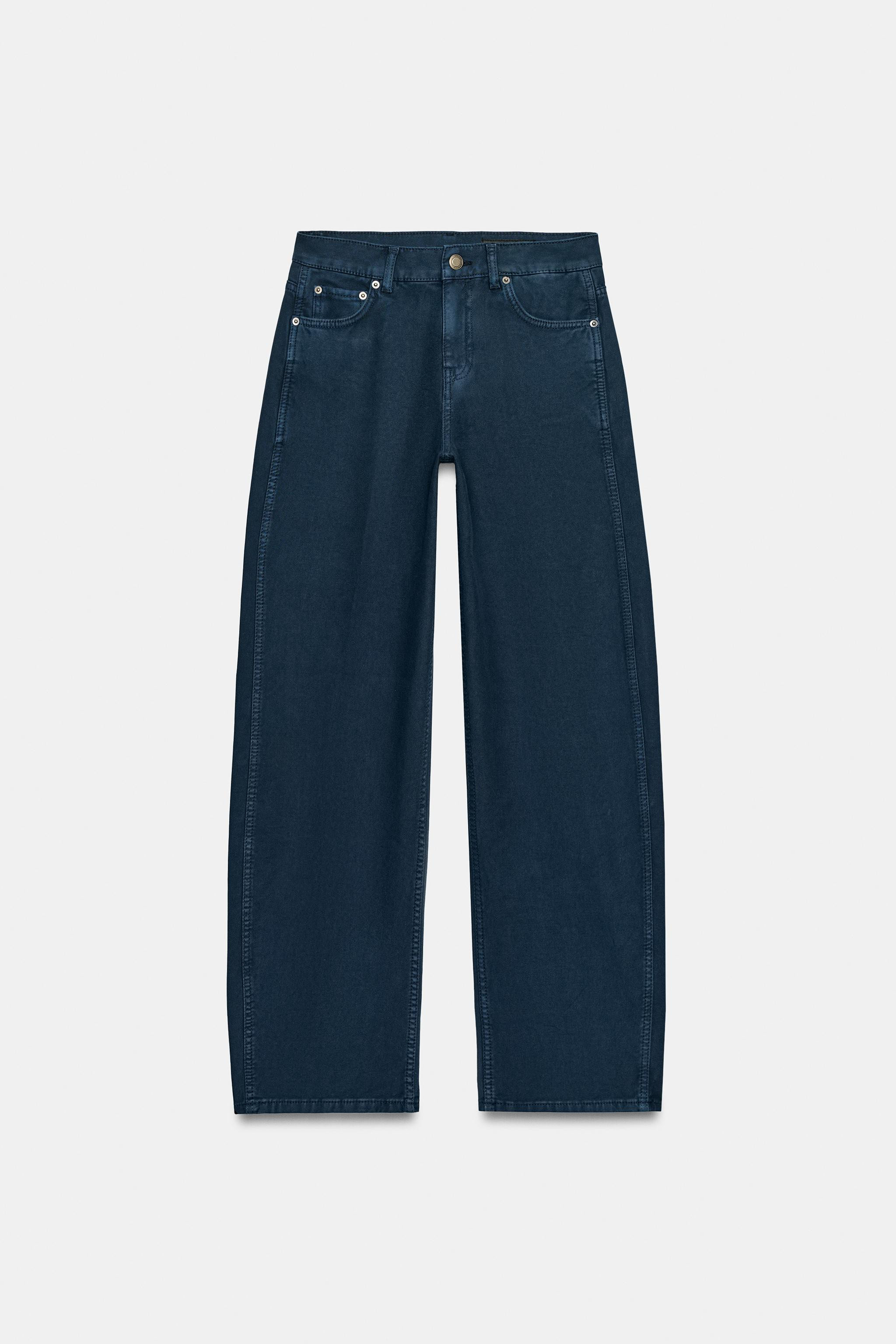 MID RISE - CURVED - FULL LENGTH. ZARA WOMAN COLLECTION. Mid-rise jeans with belt loops. Five pock... | Zara US