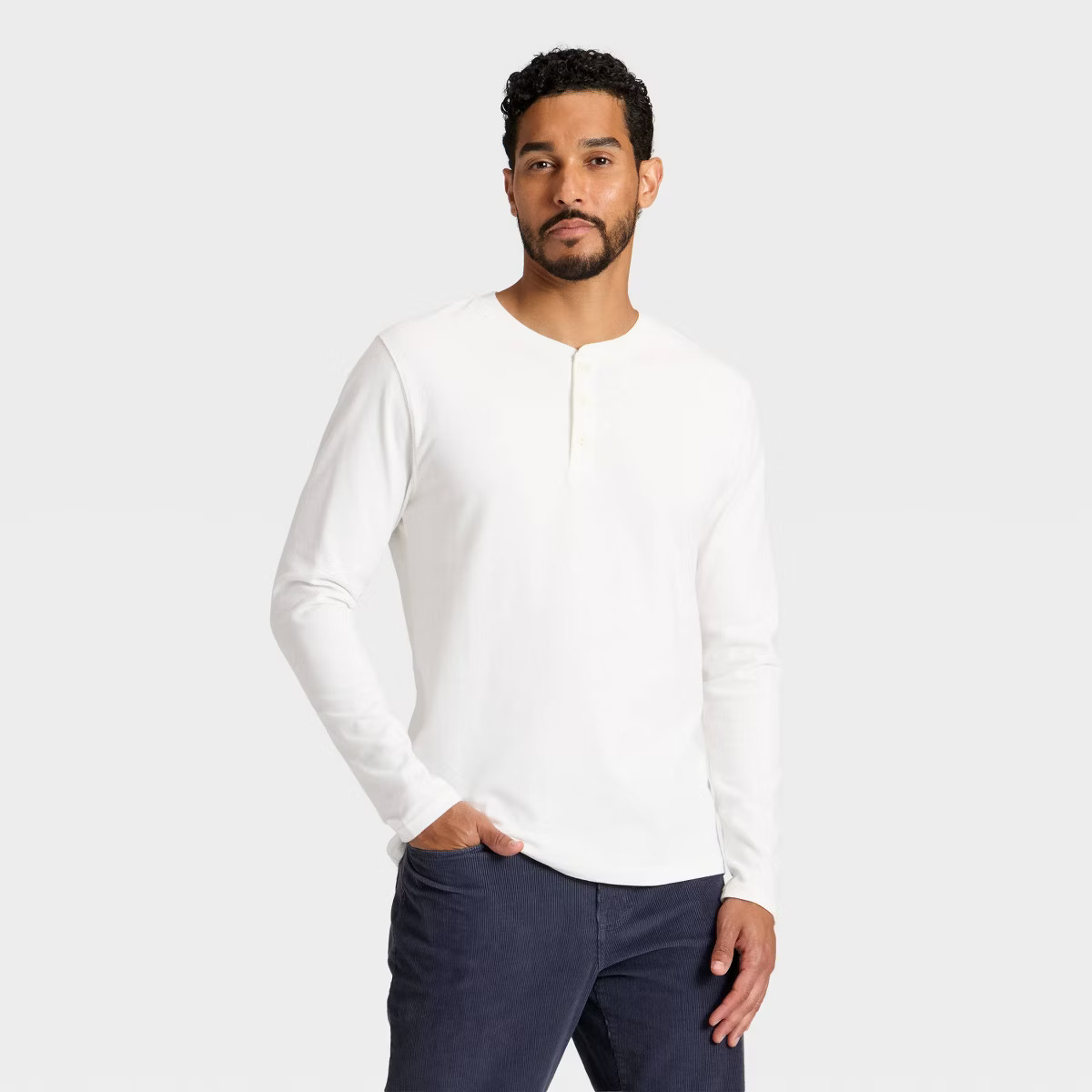 Men's Vintage Long Sleeve Henley Shirt - Goodfellow & Co™ | Target