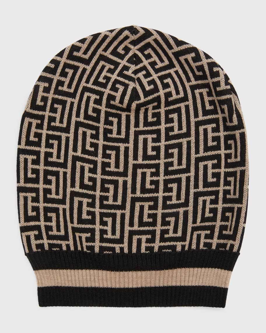 Balmain Monogram Wool Beanie | Neiman Marcus
