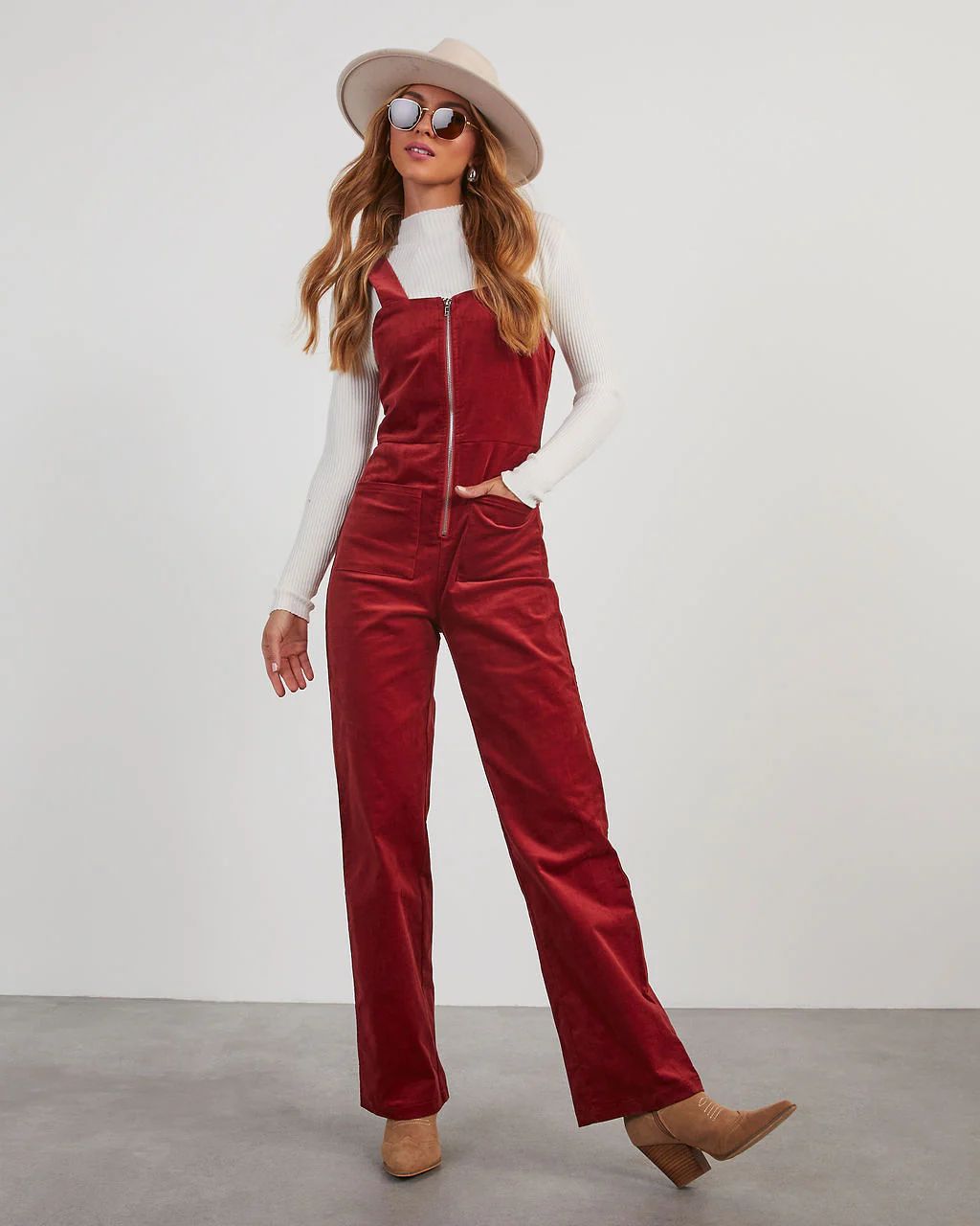 Zachary Corduroy Sleeveless Jumpsuit | VICI Collection