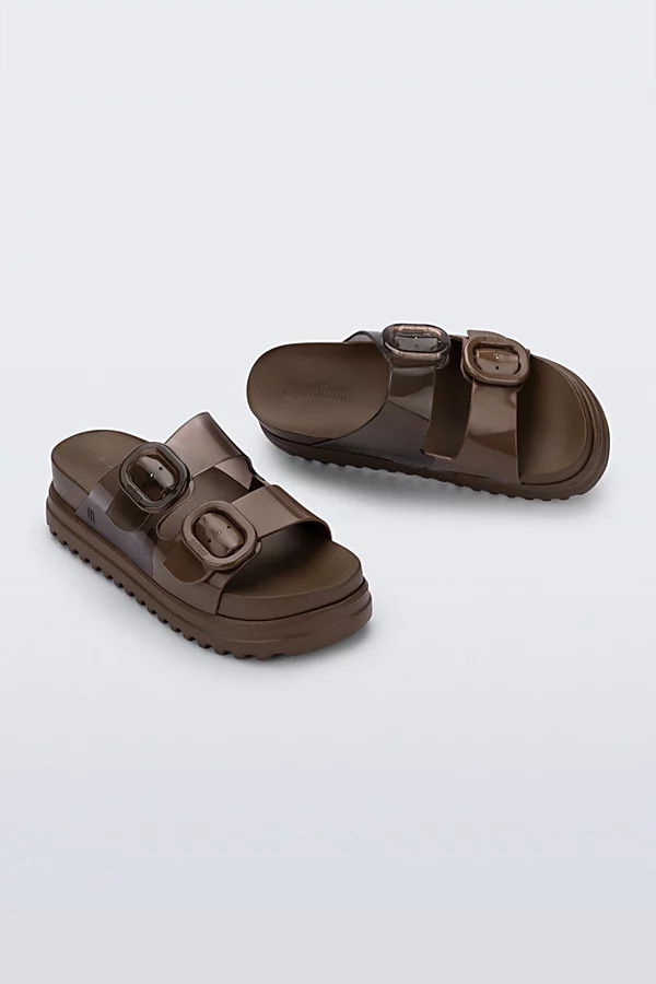 Melissa Cozy Jelly Platform Slides in Light Brown/Brown, Women's at Urban Outfitters | Urban Outfitters (US and RoW)
