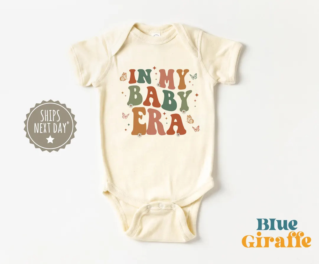 Retro In My Baby Era Onesie® - Cute Baby Era Baby Bodysuit - Natural Baby Onesie® - Family Baby... | Etsy (US)