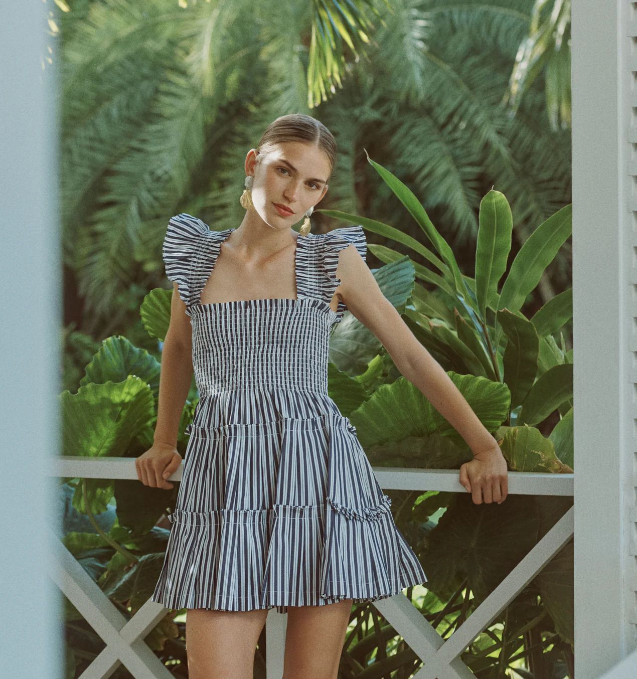 The Charlotte Nap Dress - Navy Stripe | Hill House Home