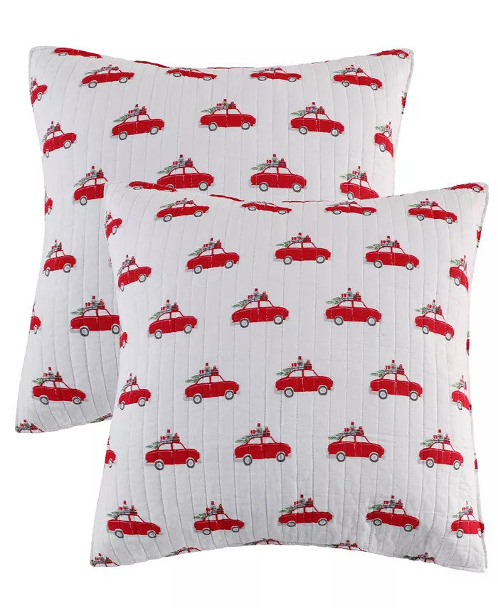 Levtex Christmas Road Trip 2-Pc. Sham Set, European - Macy's | Macy's
