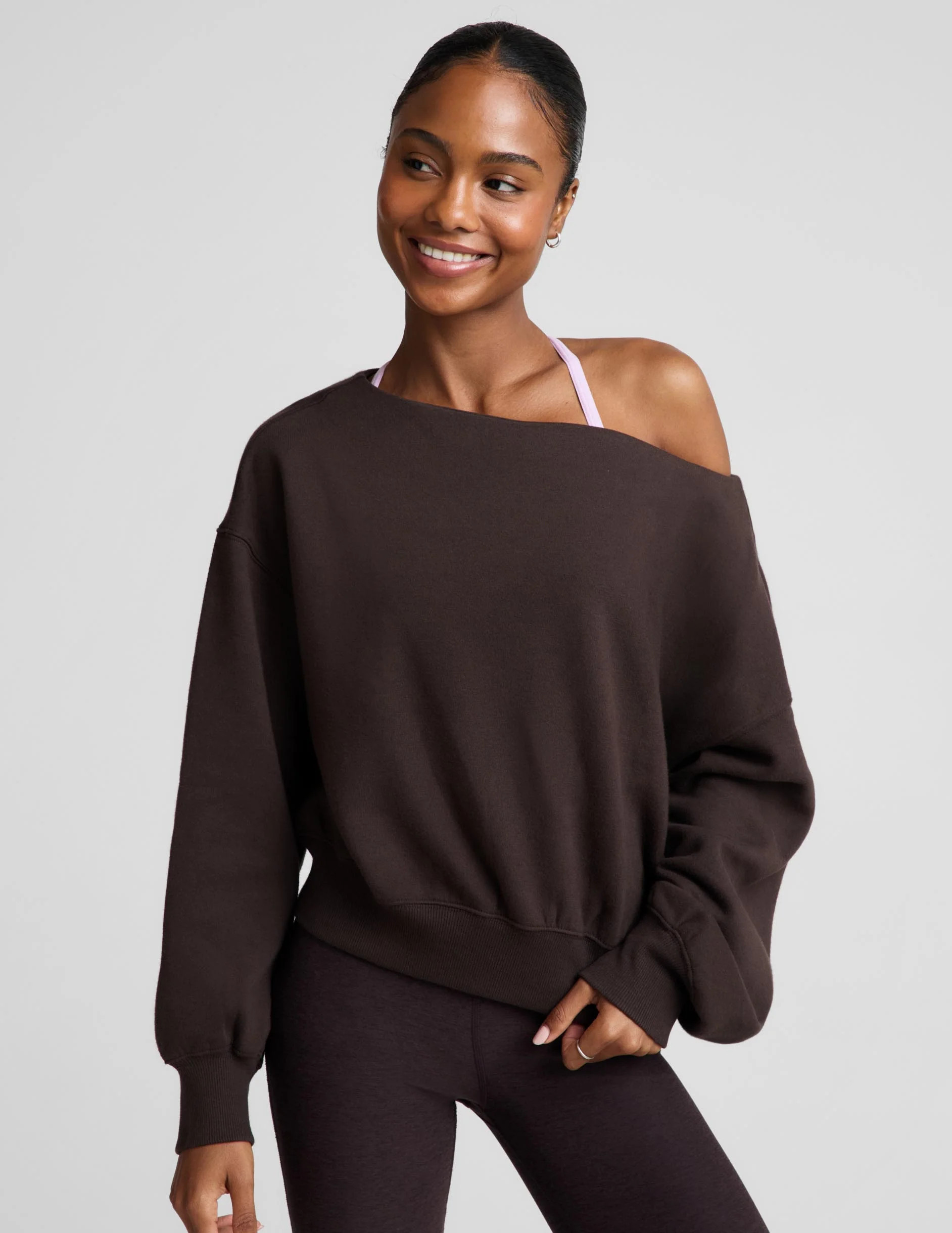 LuxeFleece 2.0\u2122 Off The Shoulder Sweatshirt | Beyond Yoga | Beyond Yoga