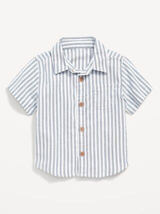 Matching Short-Sleeve Striped Oxford Shirt for Baby | Old Navy (US)