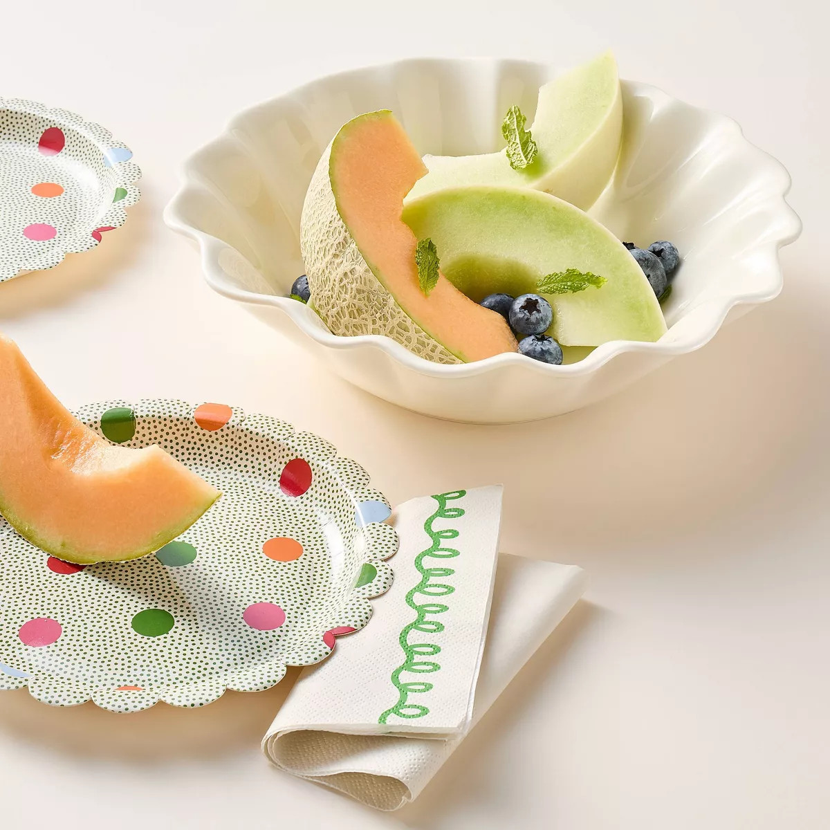 Ruffled Ceramic Serving Bowl Cream - kate spade new york x Target | Target