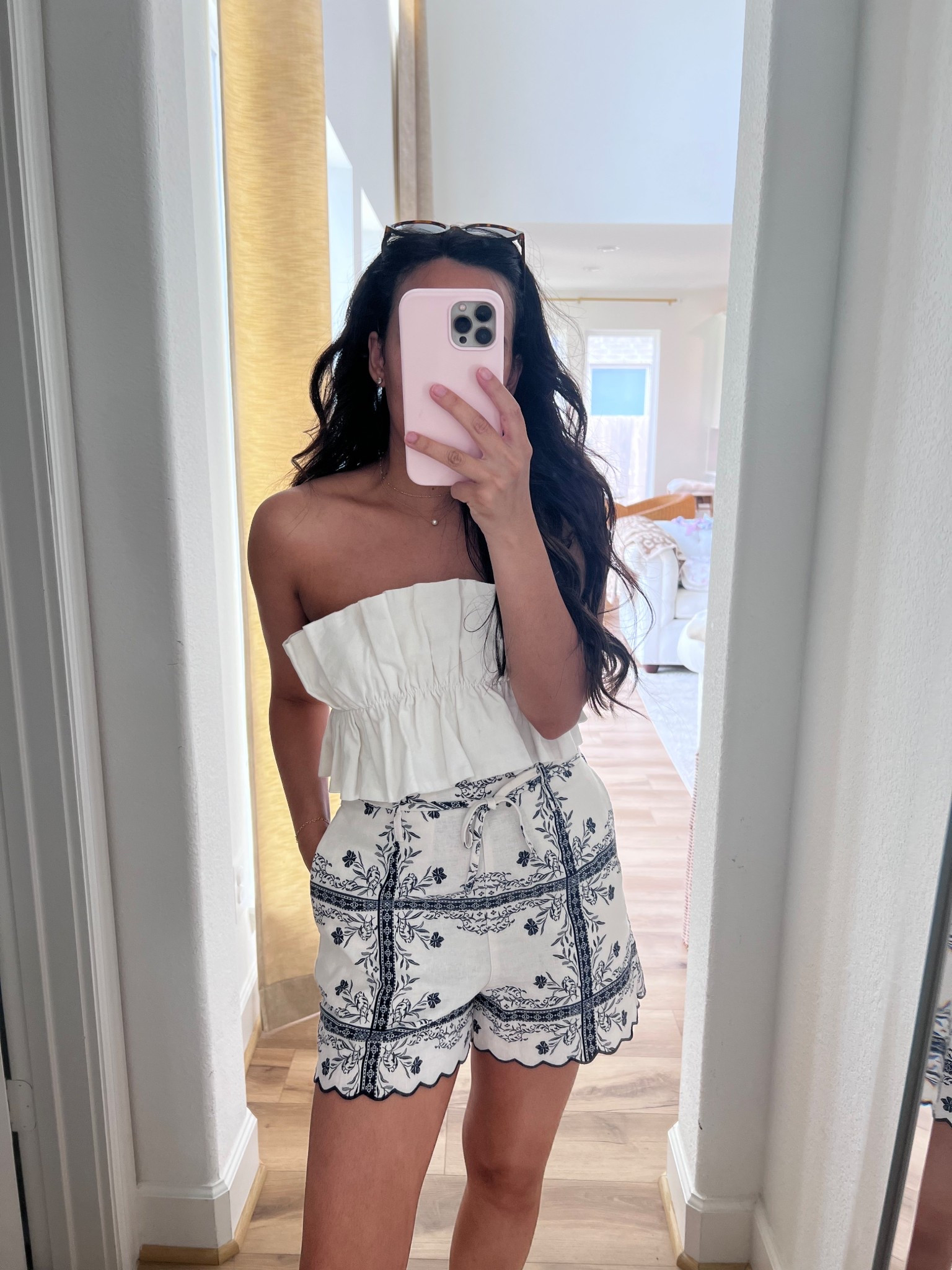 Target shorts, scalloped shorts, spring outfit

#LTKootd #LTKgrwm