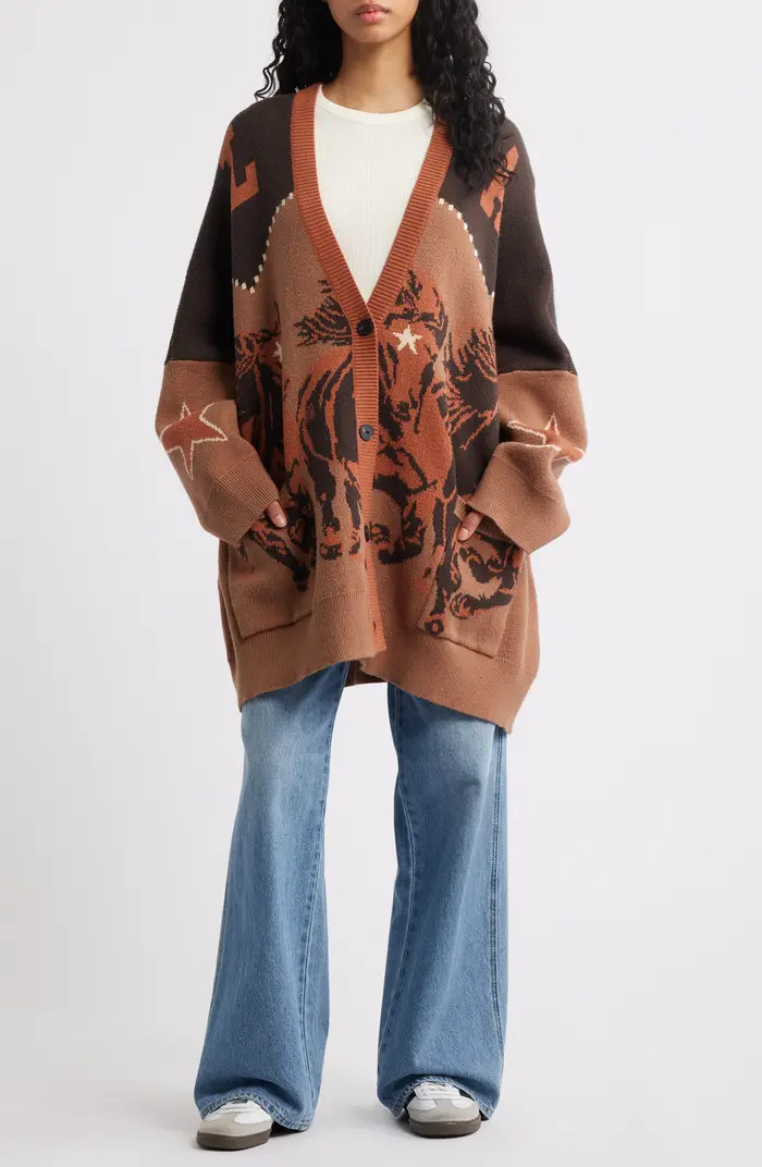 Dressed in Lala Wild Mustang Oversize Cardigan | Nordstrom | Nordstrom