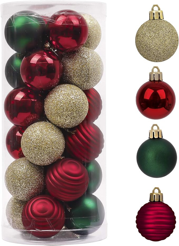 Valery Madelyn Christmas Tree Decorations Ornament Set for Fall Halloween Decor, 24ct Red Green a... | Amazon (US)
