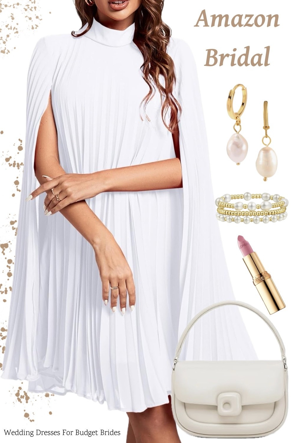 Fun white cape mini dress and accessories on Amazon for the bride to be. 

Reception dress, courthouse elopement dress, short white dress, minimalist wedding dress, or microwedding dress, minimalist bride, bridal fashion.

#LTKWedding #LTKSeasonal
