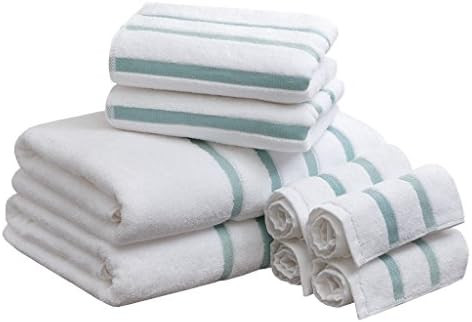 Comfort Spaces Cotton 8 Piece Bath Towel Set Striped Ultra Soft Hotel Quality Quick Dry Absorbent... | Amazon (US)