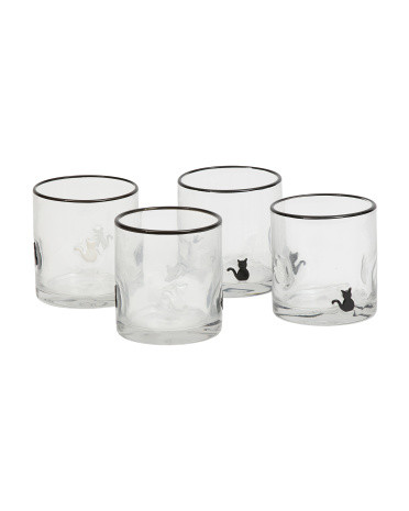 4pk Cat Double Old Fashioned Glasses | TJ Maxx