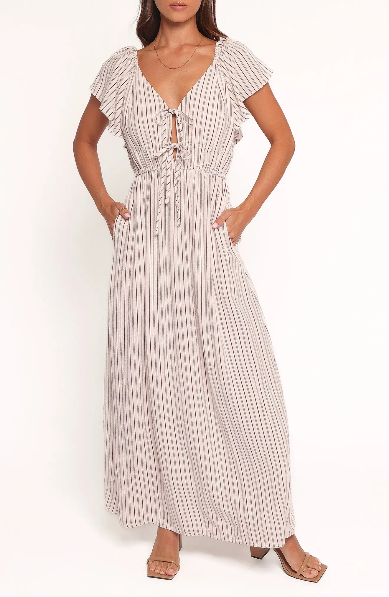 Martin Stripe Cap Sleeve Maxi Dress (Women) | Nordstrom | Nordstrom
