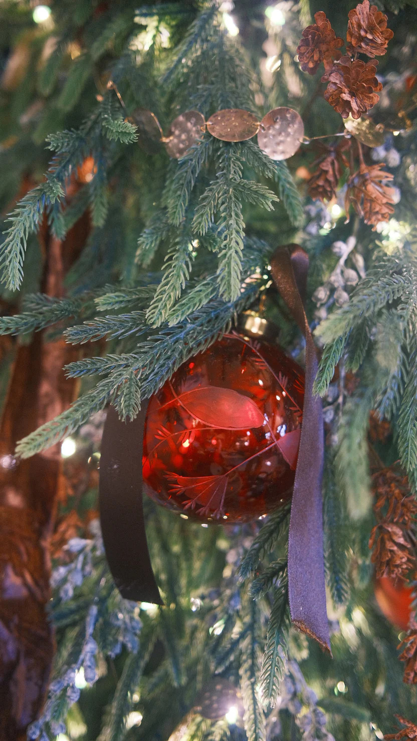 Etched Red Glass Ornament | Gatehouse No.1