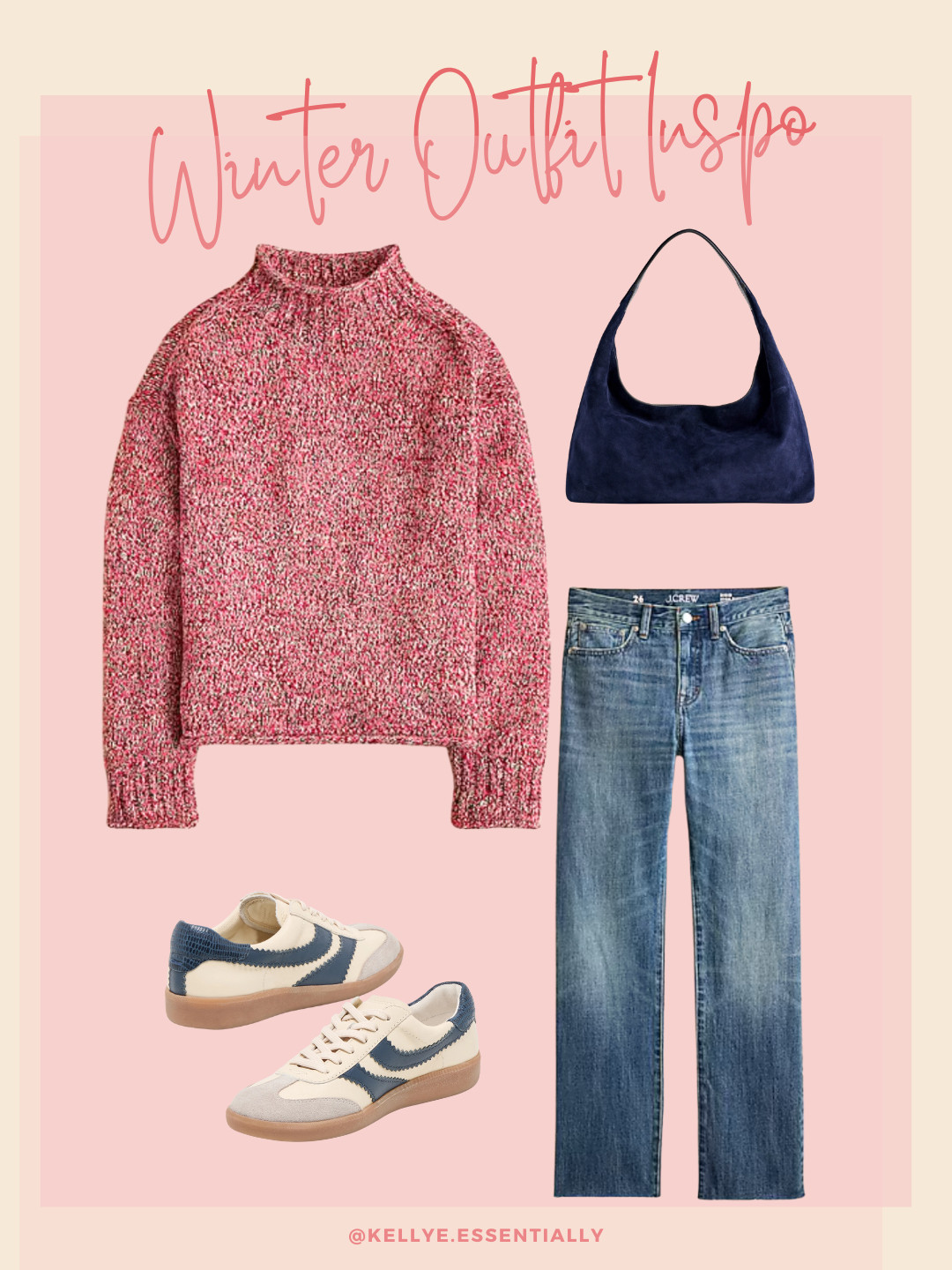 Here’s a cute winter outfit idea with a comfy pink sweater, classic straight-leg jeans, and my favorite navy sneakers. Such an easy look to throw on when you want to feel warm but still put together.

Perfect for errands, school drop-off, or casual weekends. Love how simple pieces can make getting dressed feel fun again.
 

 #LTKootd #LTKSeasonal #LTKFindsUnder100