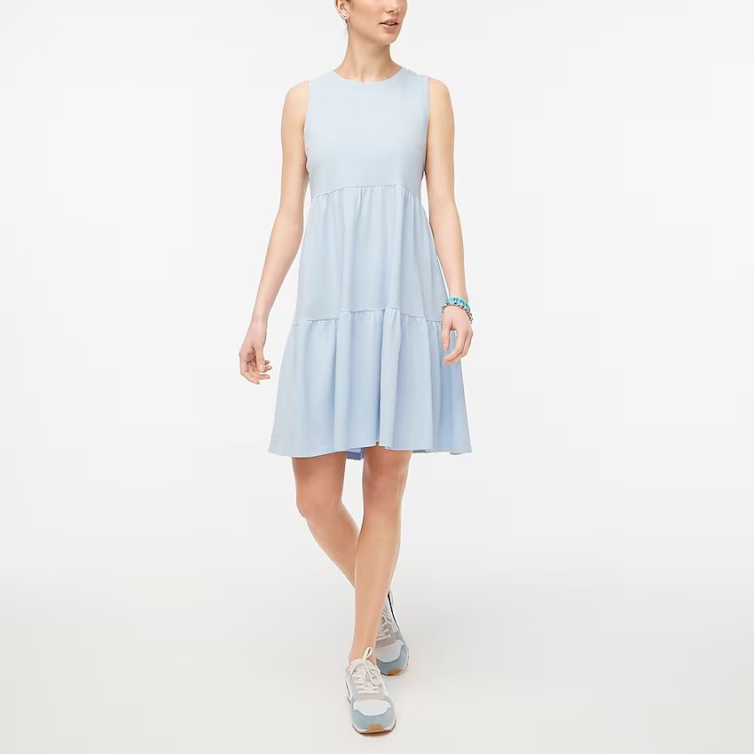 Sleeveless knit tiered mini dress | J.Crew Factory