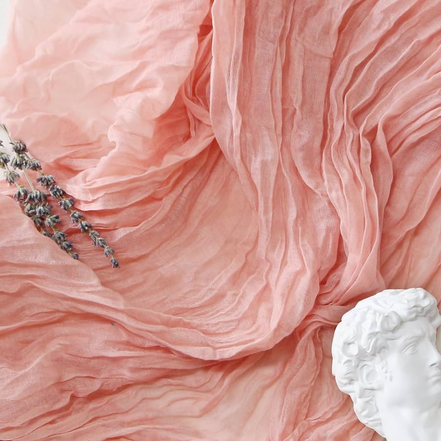 FEXIA Dusty Pink Cheesecloth Blush Table Runner 35x120 Inches for Bridal Shower Decorations Valen... | Amazon (US)