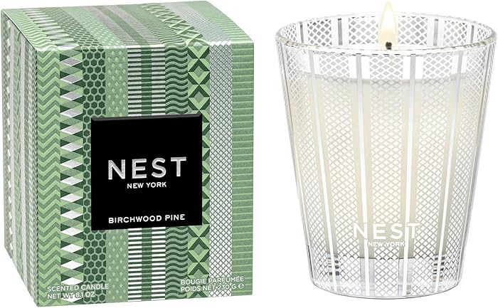 NEST New York Scented Classic Christmas Tree Candle, Birchwood Pine - 8.1 oz - Up to 60-Hour Burn... | Amazon (US)