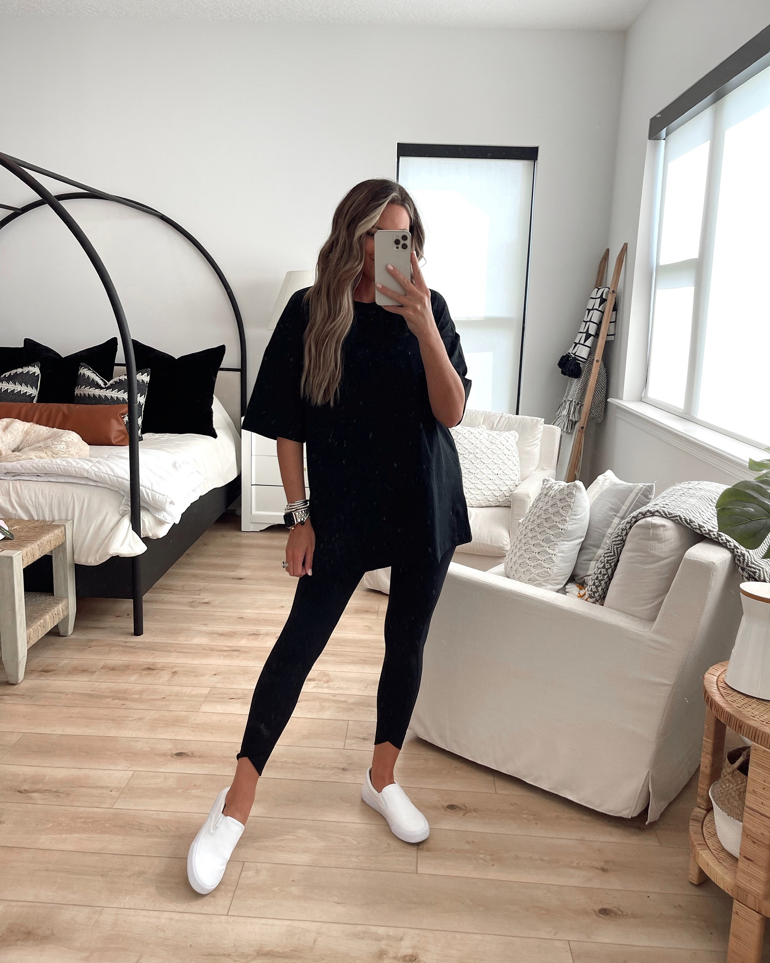 In a medium oversized tee and small leggings from Amazon- fits TTS.

#LTKstyletip #LTKSeasonal #LTKunder50