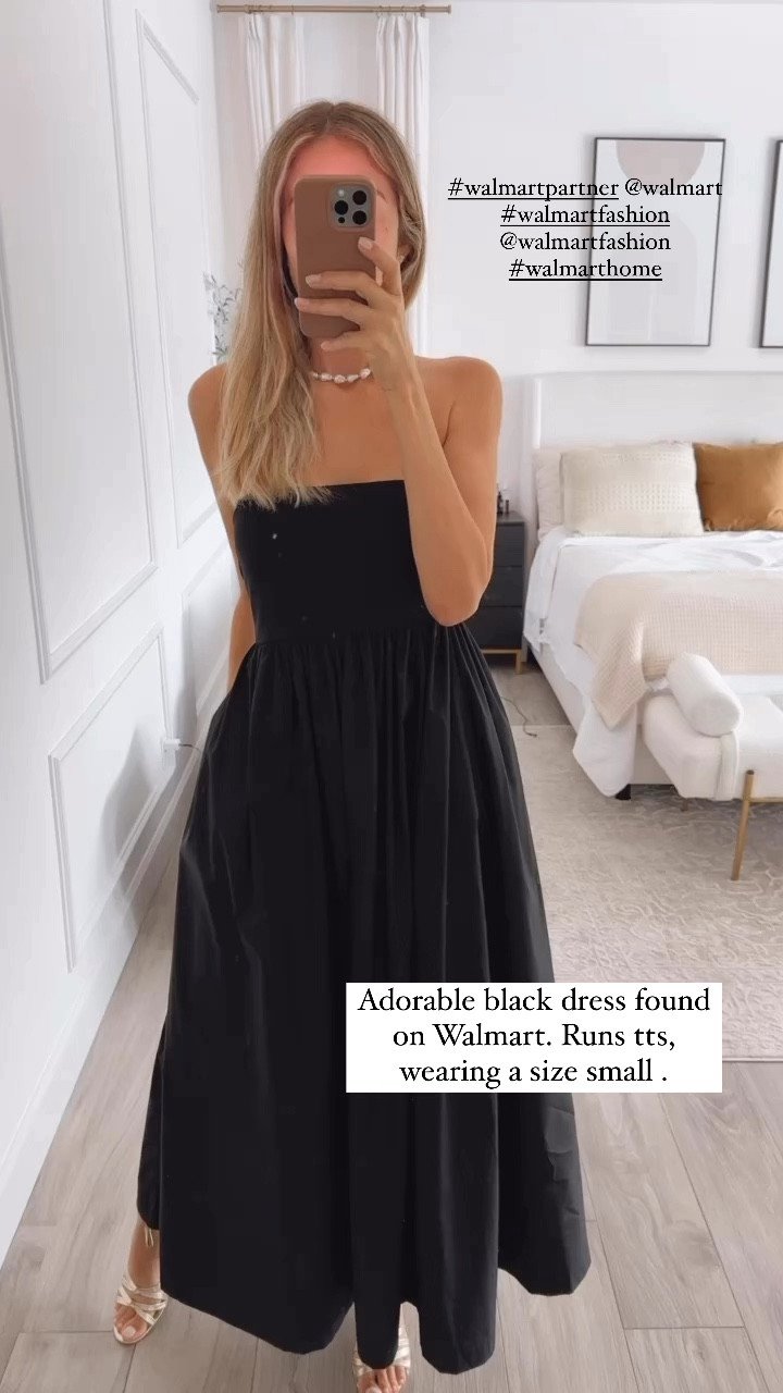 #walmartpartner Adorable black dress found on Walmart. Runs tts, wearing a size small .
.

@walmart #walmartfashion 
@walmartfashion #walmarthome

#LTKxWalmart #LTKFindsUnder50 #LTKOver40