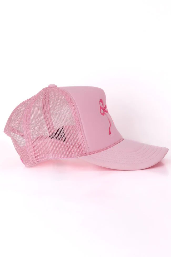 Bow Light Pink Trucker Hat | Pink Lily