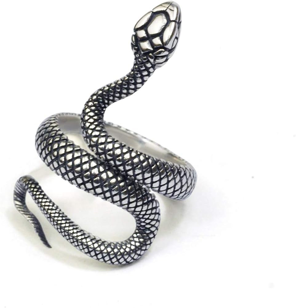 HIIXHC Snake Rings Fashion Animal Rings for Women Snake Ring Vintage Jewelry Rings for Men Adjust... | Amazon (US)