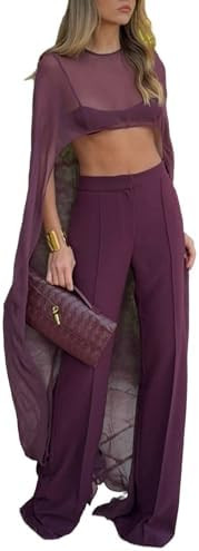 Women Chiffon Cape Poncho Sheer Mesh Long Shawl Wrap High-Low Capelet Bridal Wedding Evening Dres... | Amazon (US)