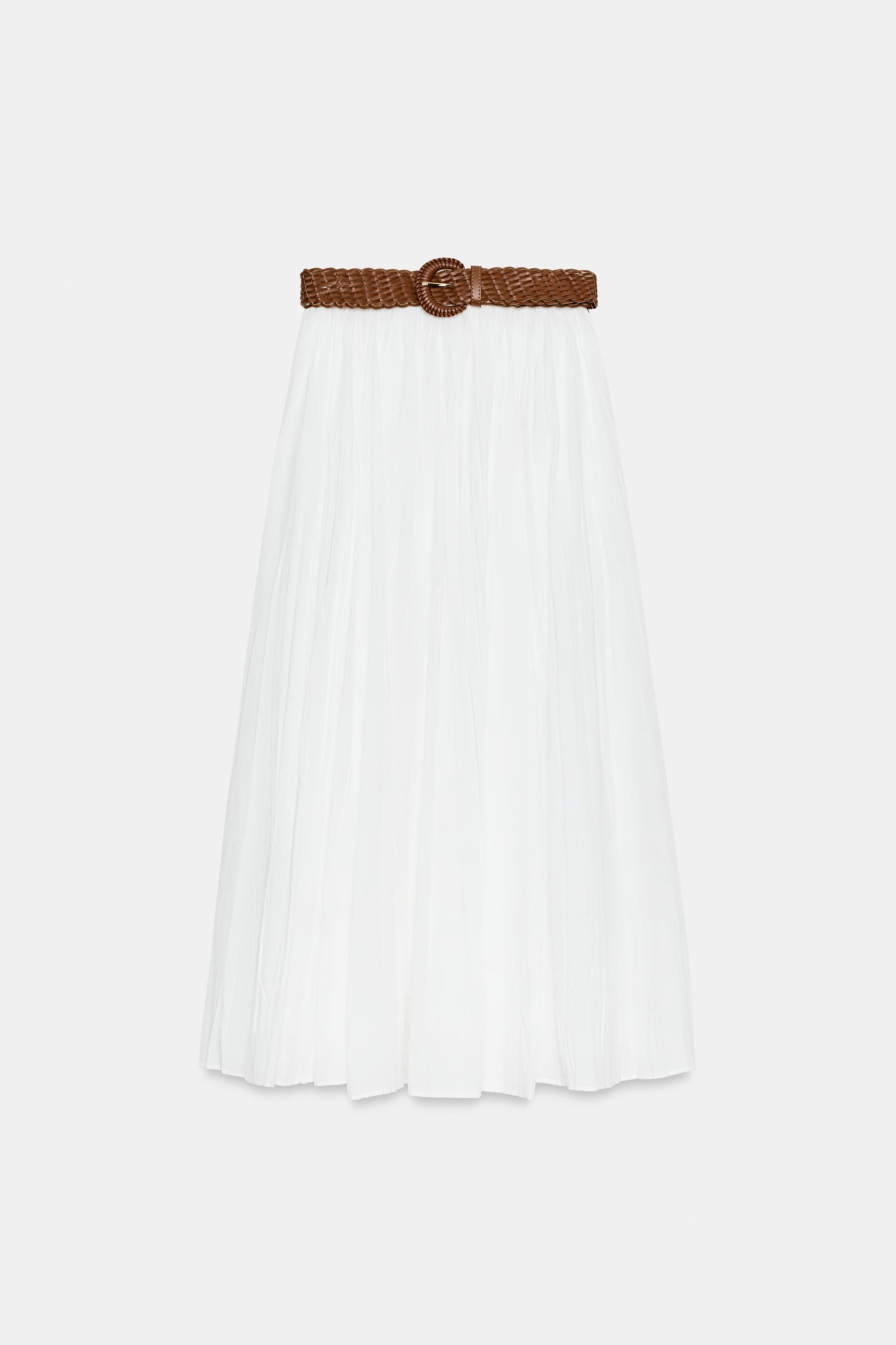 BELTED MIDI SKIRT | Zara US