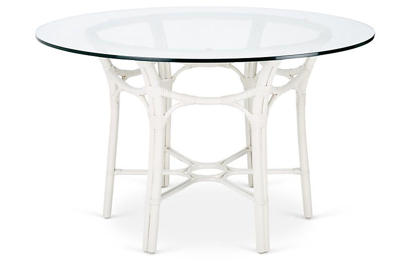Clementina Round Dining Table, White | One Kings Lane