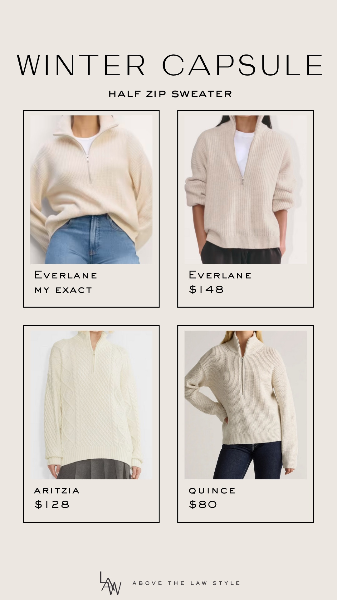 Winter Capsule: Half Zip Sweaterr

#LTKStyleTip #LTKFindsUnder50 #LTKFindsUnder100