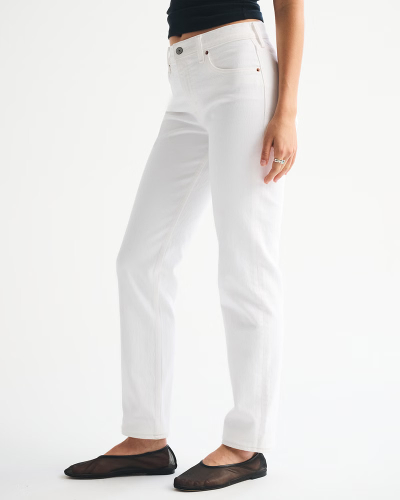 Women's Mid Rise 90s Straight Jean | Women's Bottoms | Abercrombie.com | Abercrombie & Fitch (US)