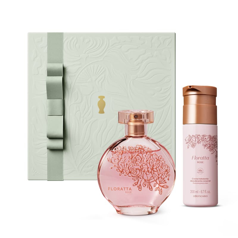 Combo Presente Dia das Mães Floratta Rose: Desodorante Colônia 75ml + Creme Corporal 200ml + Ca... | oBoticario (BR)